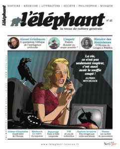 Couverture de l'éléphant numéro 45 - janvier 2024 - Alfred Hitchcock est à la une.