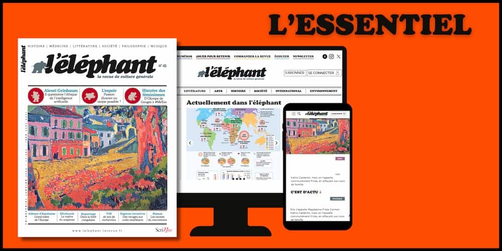Abonnements annuels de la revue l'éléphant, un magazine de culture générale